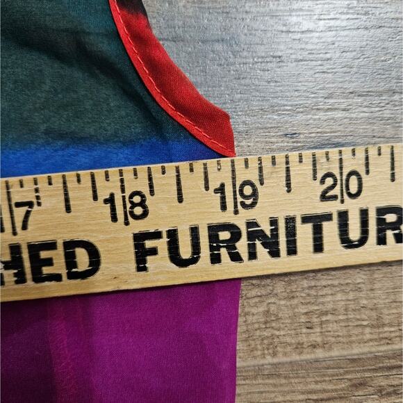 Myth NYC Tunic Top Semi Sheer Lightweight Cowl Neck Racerback Striped Large 70s - Picture 10 of 14